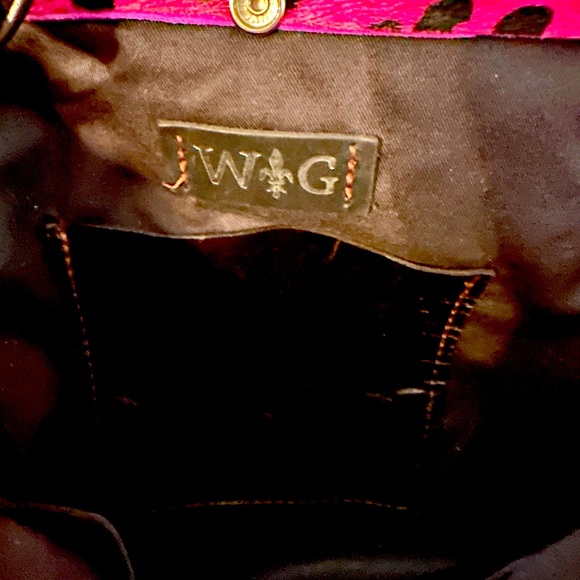 Wild Goose Cowhide Hot Pink Leopard Hobo - Picture 4 of 6